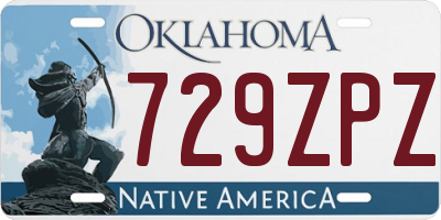 OK license plate 729ZPZ