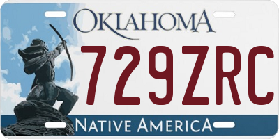 OK license plate 729ZRC