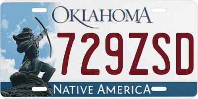 OK license plate 729ZSD
