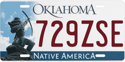 OK license plate 729ZSE