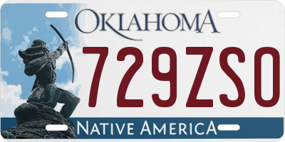 OK license plate 729ZSO