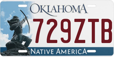 OK license plate 729ZTB