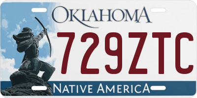 OK license plate 729ZTC