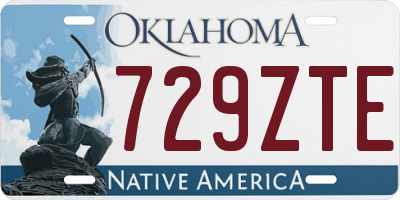 OK license plate 729ZTE