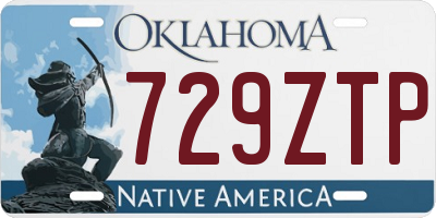 OK license plate 729ZTP