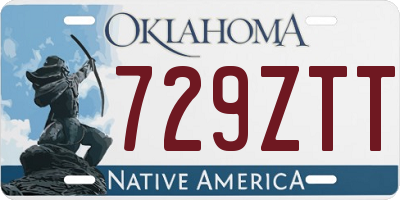 OK license plate 729ZTT