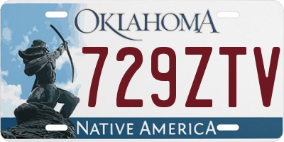 OK license plate 729ZTV