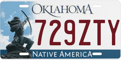 OK license plate 729ZTY