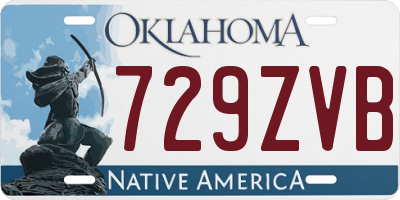 OK license plate 729ZVB