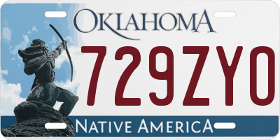OK license plate 729ZYO