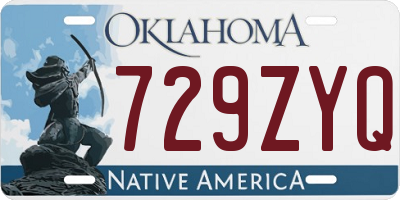 OK license plate 729ZYQ