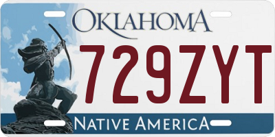 OK license plate 729ZYT