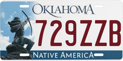 OK license plate 729ZZB