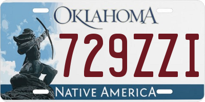 OK license plate 729ZZI