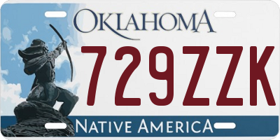 OK license plate 729ZZK