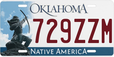 OK license plate 729ZZM