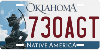 OK license plate 730AGT