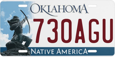 OK license plate 730AGU