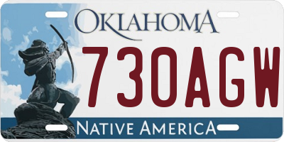 OK license plate 730AGW