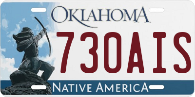 OK license plate 730AIS
