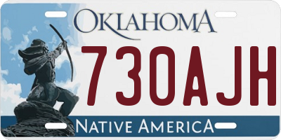 OK license plate 730AJH