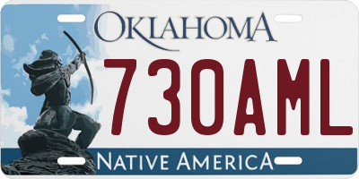 OK license plate 730AML