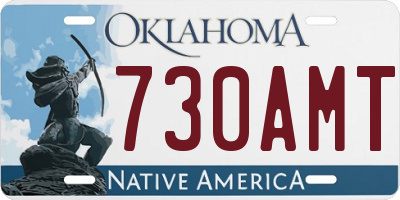 OK license plate 730AMT