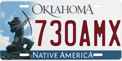 OK license plate 730AMX