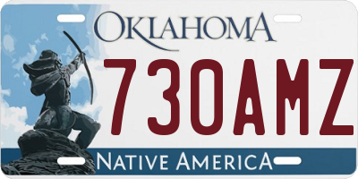 OK license plate 730AMZ