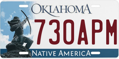 OK license plate 730APM
