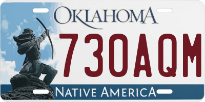 OK license plate 730AQM