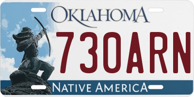 OK license plate 730ARN