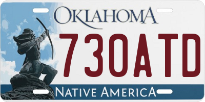 OK license plate 730ATD