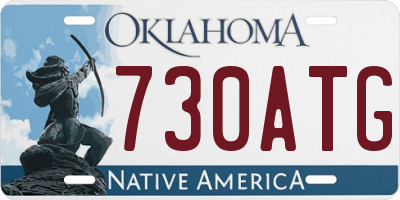 OK license plate 730ATG