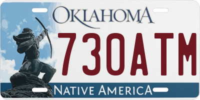 OK license plate 730ATM