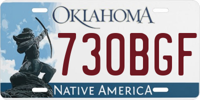 OK license plate 730BGF