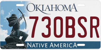 OK license plate 730BSR
