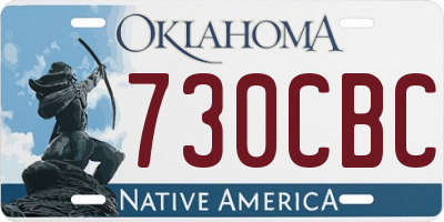 OK license plate 730CBC