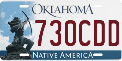 OK license plate 730CDD