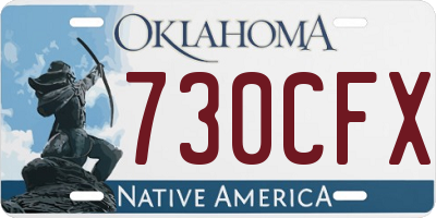 OK license plate 730CFX