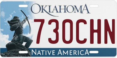 OK license plate 730CHN