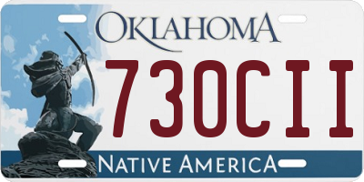 OK license plate 730CII