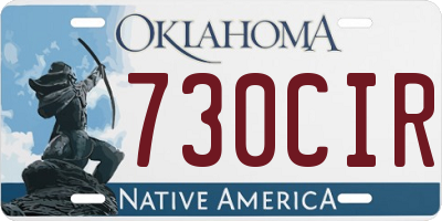 OK license plate 730CIR