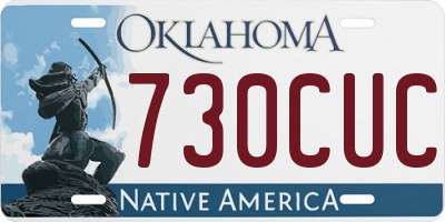 OK license plate 730CUC
