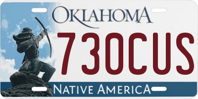 OK license plate 730CUS