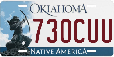 OK license plate 730CUU