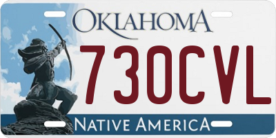 OK license plate 730CVL