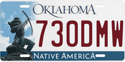 OK license plate 730DMW