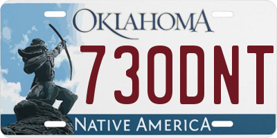 OK license plate 730DNT