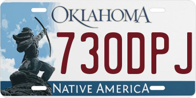 OK license plate 730DPJ